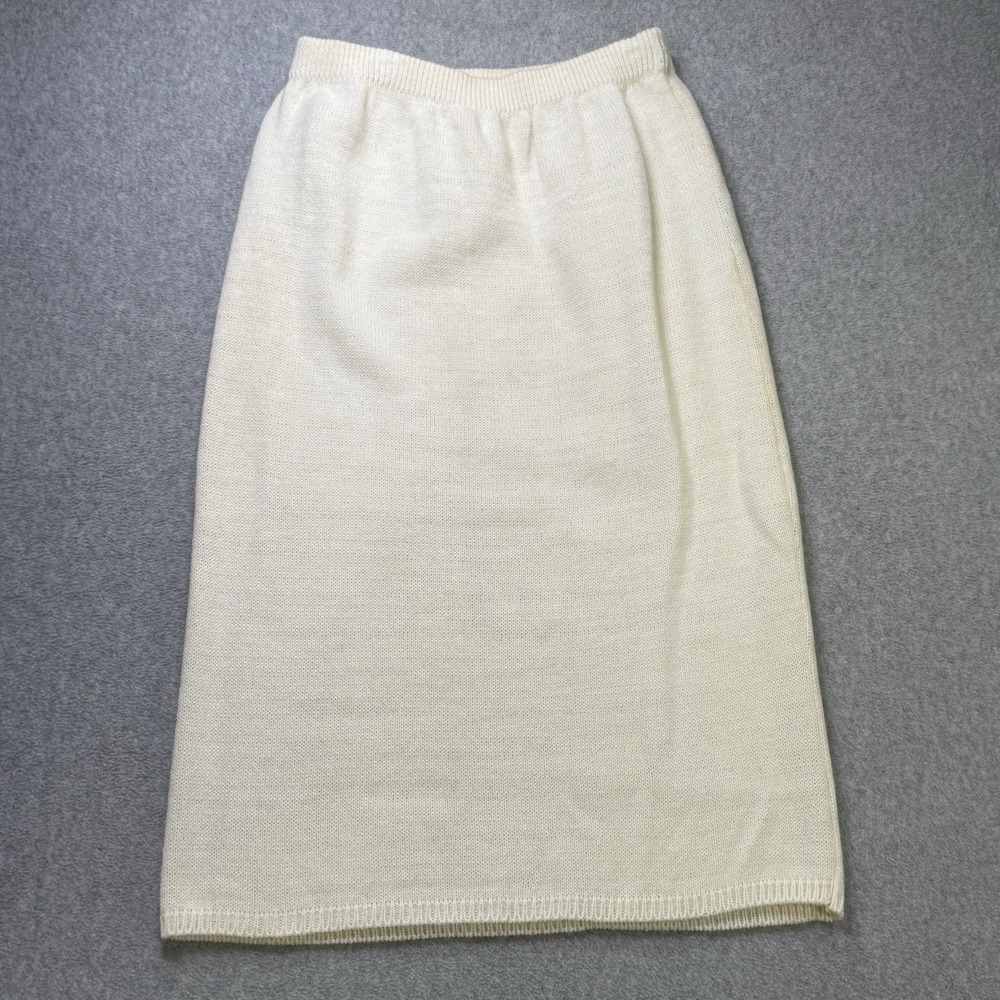 Bear's Crossing Vintage Ivory Knit‎ Sweater Skirt USA Made Acrylic
